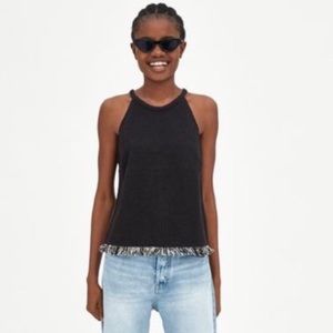 Zara NWT tweed tank top